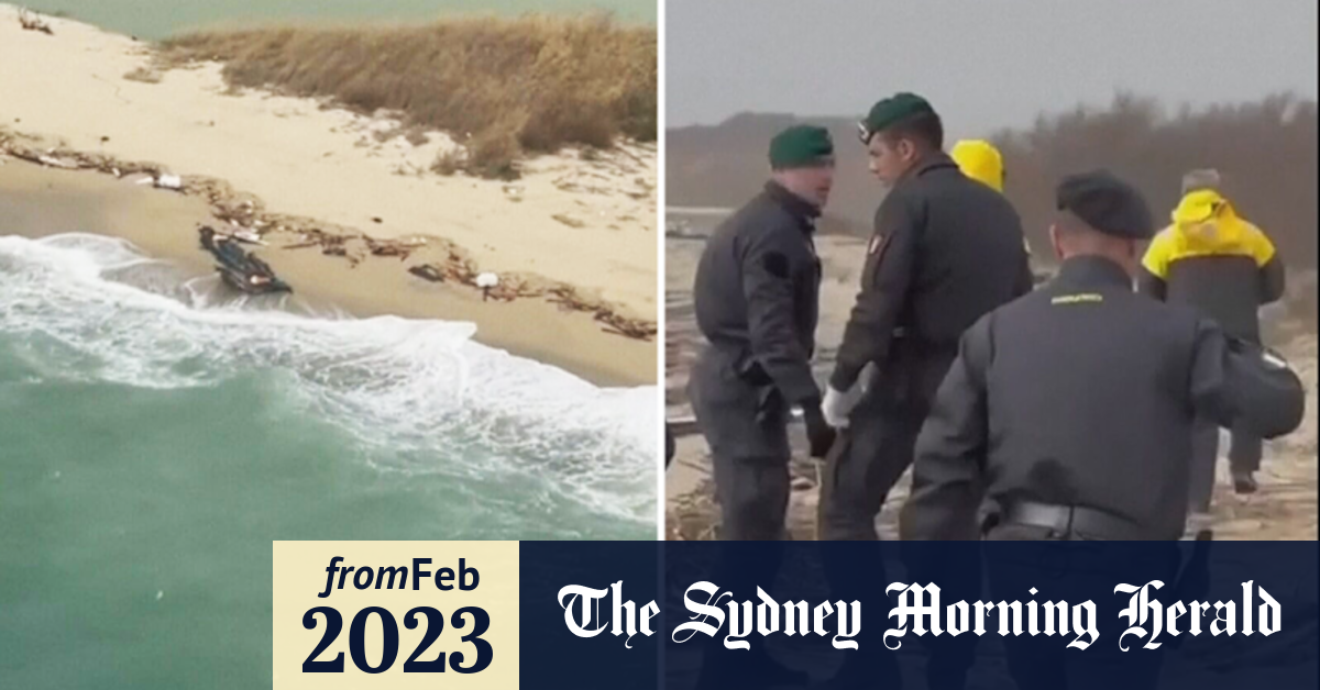 Video Migrant boat sinks off Italy, leaving at least 58 people dead